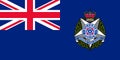 Top view of flag Victoria Police, Australia. Australian travel and patriot concept. no flagpole. Plane design, layout. Flag