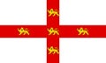 Top view of flag of York . flag of united kingdom of great Britain, England. no flagpole. Plane design, layout. Flag background