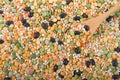 Background image lentils for bean soup with spoon