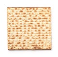 Top view of flatbread matzo