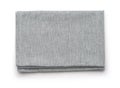 Top view of folded grey cotton napkin