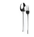 Top of view of fork and spoon isolated on white background