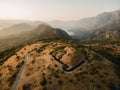 Top view of Fort Gorazda. Mount Lovcen, Montenegro