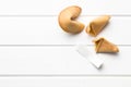 Top view of fortune cookie Royalty Free Stock Photo