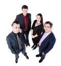 Top view of four business people Royalty Free Stock Photo