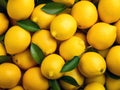 Top view of fresh lemons Healthy food concept Full frame. Ai Generated Image