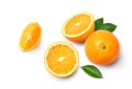 Top view of Fresh orange fruit