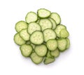 Top view of fresh sliced cucumber Royalty Free Stock Photo