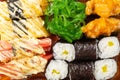 top view fresh sushi closeup Royalty Free Stock Photo