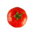 Top view of fresh tomato isolated on white Royalty Free Stock Photo