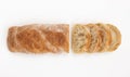 Top view of freshly french baked baguette Royalty Free Stock Photo