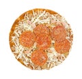 Frozen thick crust pizza Royalty Free Stock Photo