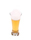 Top view of full beer glass. Royalty Free Stock Photo