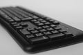 Top view of Full size desktop computer keyboard isolated on white background with clipping path inside Royalty Free Stock Photo