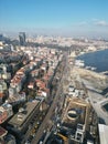 a top view of the Galata area and Istanbul Kabatas Royalty Free Stock Photo