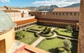 Top view of Garden of Benedictine Cloister beside the Cathedral of Monreale, province of Palermo, Sicily Royalty Free Stock Photo