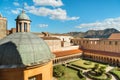 Top view of Garden of Benedictine Cloister beside the Cathedral of Monreale, province of Palermo, Sicily Royalty Free Stock Photo