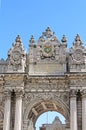 Top view of Gate of the Sultan, Dolmabahce Palace Royalty Free Stock Photo