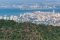 Top view of Georgetown, capital of Penang Island Royalty Free Stock Photo