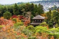 Top view of Ginkakuji temple in autumn Royalty Free Stock Photo