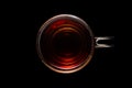 Top view of a glass cup of black tea Royalty Free Stock Photo