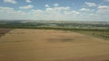 Top view of Golden wheat field