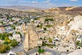 Top view of Goreme town. Cappadocia. Turkey Royalty Free Stock Photo