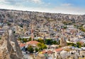 Top view of Goreme town. Cappadocia. Turkey Royalty Free Stock Photo