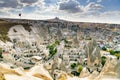 Top view of Goreme town. Cappadocia. Turkey Royalty Free Stock Photo