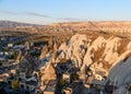 Top view of Goreme town. Cappadocia. Turkey Royalty Free Stock Photo