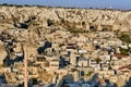 Top view of Goreme town in the morning. Cappadocia. Turkey Royalty Free Stock Photo