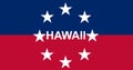 Top view of Governor of Hawaii , USA flag, no flagpole. Plane design layout. Flag background