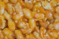 Top view: granola peanut bar - Gozinaki - close up Royalty Free Stock Photo
