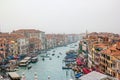 Top view of Grand canal from roof of Fondaco dei Tedeschi Royalty Free Stock Photo