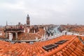 Top view of Grand canal from roof of Fondaco dei Tedeschi Royalty Free Stock Photo