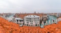 Top view of Grand canal from roof of Fondaco dei Tedeschi Royalty Free Stock Photo
