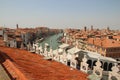 Top view of Grand canal from roof of Fondaco dei Tedeschi. Venice. Italy stock photo Royalty Free Stock Photo