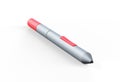 Top view of graphic tablet and pen for illustrators, designers and photographers isolated on black background. 3d rendering