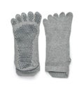 Top view of gray non-slip yoga toe socks Royalty Free Stock Photo