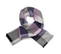Top view of gray plaid wool scarf Royalty Free Stock Photo