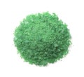 Top view of green aroma bath salt