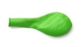 Top view of green deflated balloon Royalty Free Stock Photo