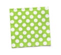 Top view of green dotted paper napkin Royalty Free Stock Photo