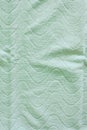 Top view of Green Towel texture. Green Towel Fabric Texture Background. Close-up. Green natural cotton towel background. Royalty Free Stock Photo