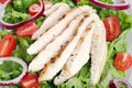 Top view grilled chicken salad Royalty Free Stock Photo