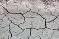 Top view, ground, drought, cracks in summer, images for background Royalty Free Stock Photo