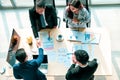 Top view on a group of businessman meeting Royalty Free Stock Photo