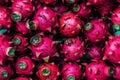 Top view of group of dragon fruits