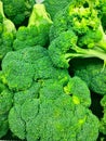 Top view of a group of green broccoli Royalty Free Stock Photo