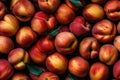 Top view of group of peaches Royalty Free Stock Photo